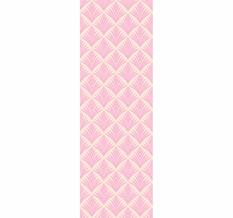 Classic roller blind pastel pink palm retro pattern - TenStickers