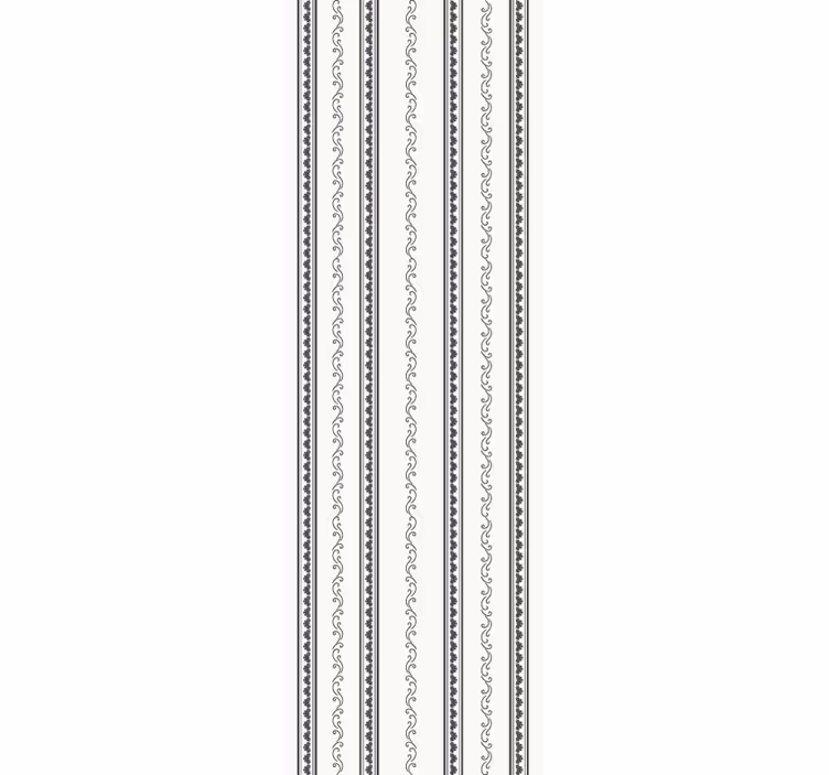 Classic roller blind vintage vertical stripe floral - TenStickers
