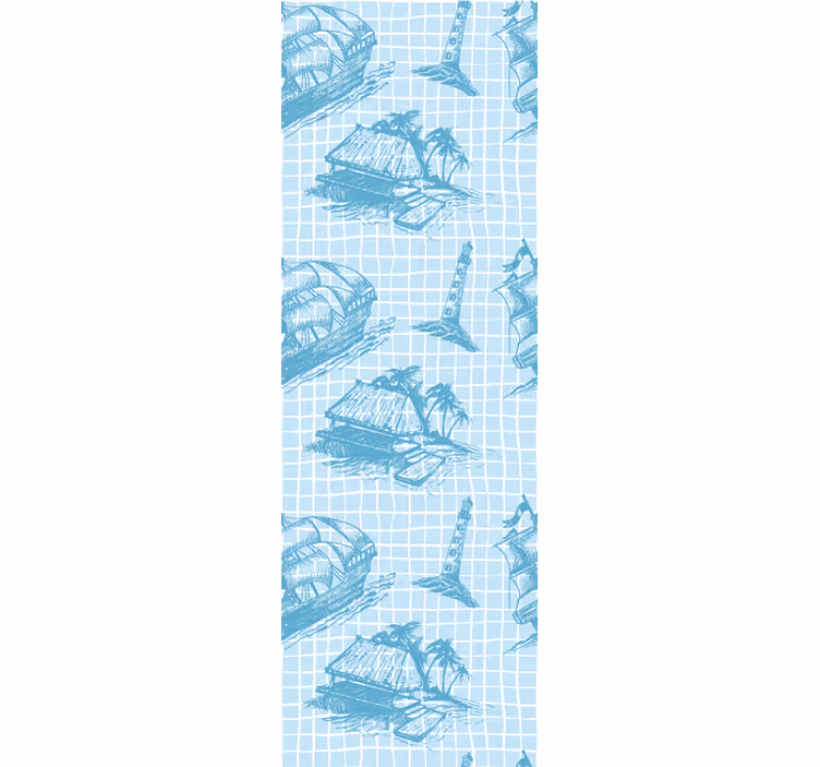 Classic roller blind in westwind toile design - TenStickers