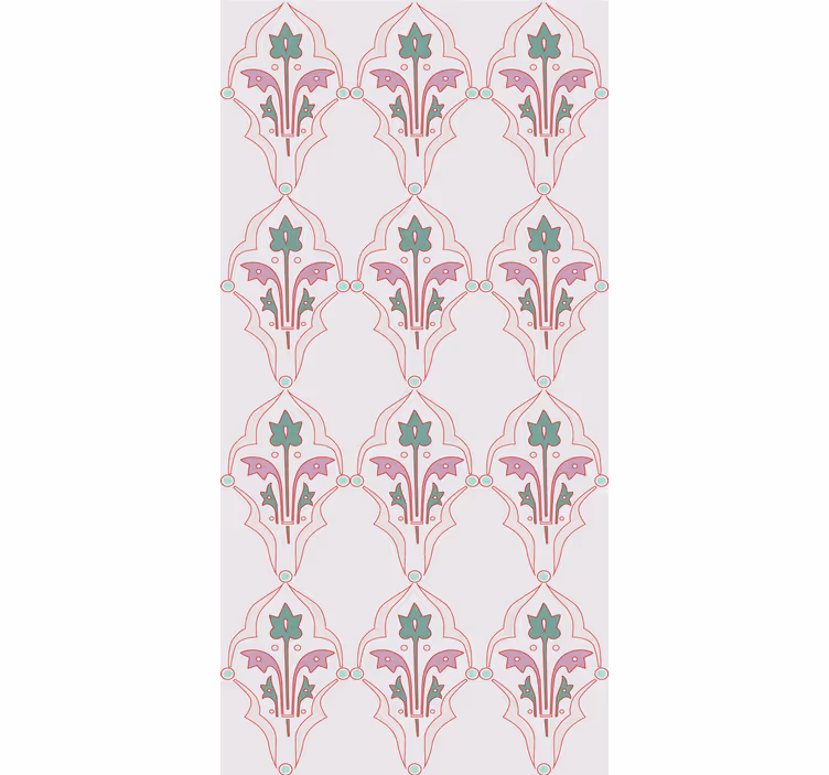 Classic roller blind with structured floral pattern - TenStickers