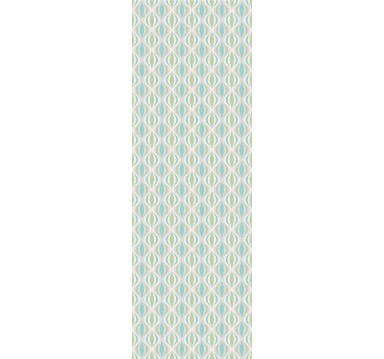 Hallway roller blind in light-colored 70s pattern - TenStickers