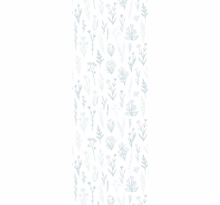 Hallway roller blind with flower design on white - TenStickers