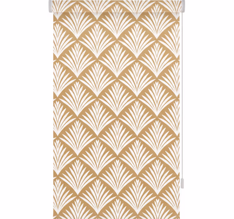 Hallway roller blind with gold leaf art decor - TenStickers