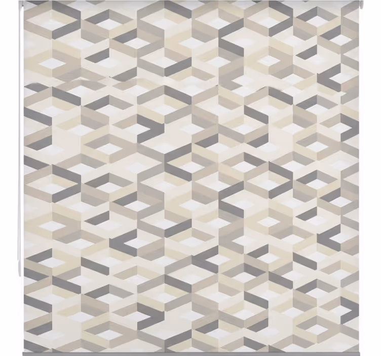 Minimal geometric bathroom roller blind - TenStickers