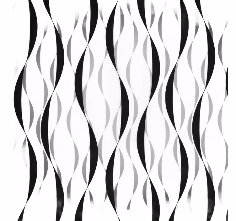 Bathroom roller blind width 90 curly stripes - TenStickers