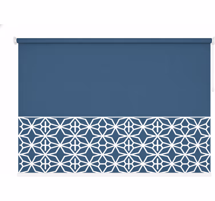 Blue roller blind with light border at the bottom - TenStickers