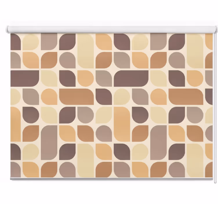 Balcony roller blind in retro pattern colors - TenStickers
