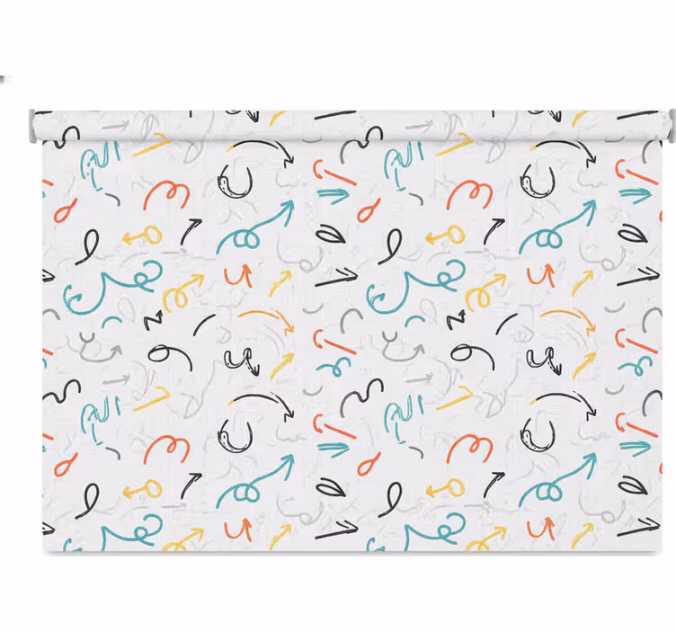 Funny colorful arrow teenage bedroom roller blind - TenStickers