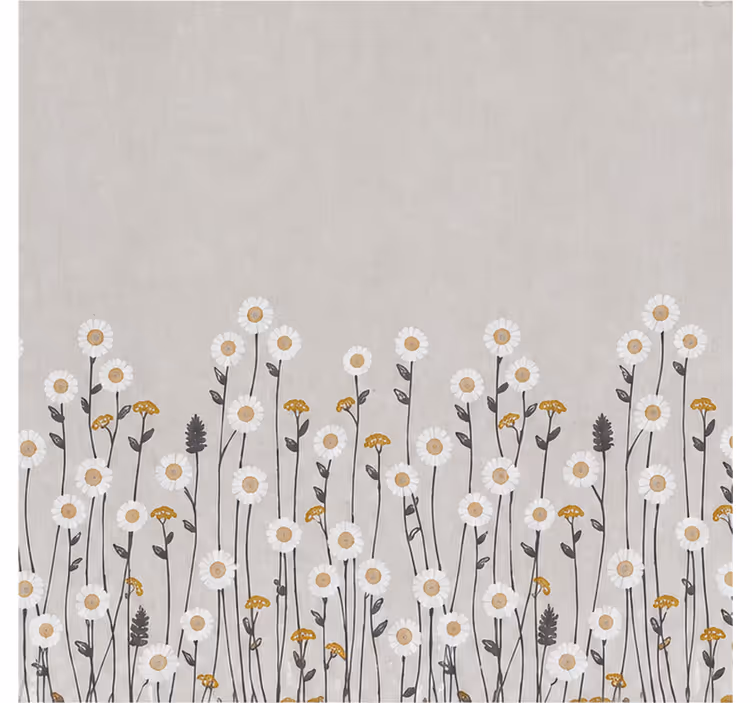 Flower roller blind scandi flower blackout - TenStickers