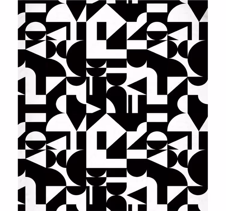 Bathroom roller blind geometric tile pattern - TenStickers