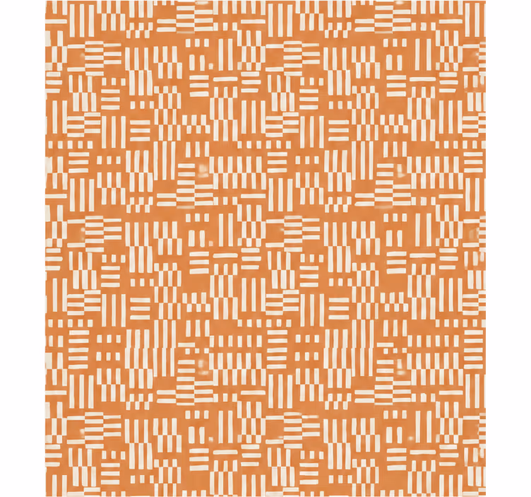 Orange roller blind with pine stripe pattern - TenStickers