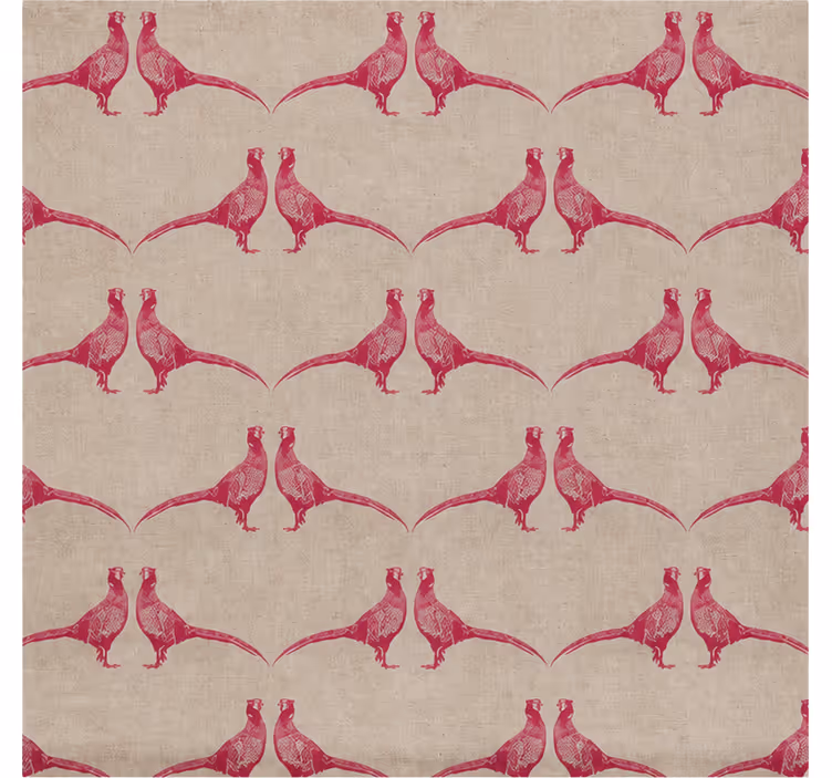 Pink roller blind with barneby gates pheasant print - TenStickers