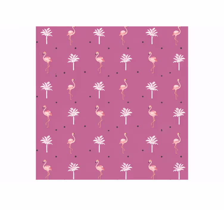 Pink roller blind with vibrant flamingo pattern - TenStickers