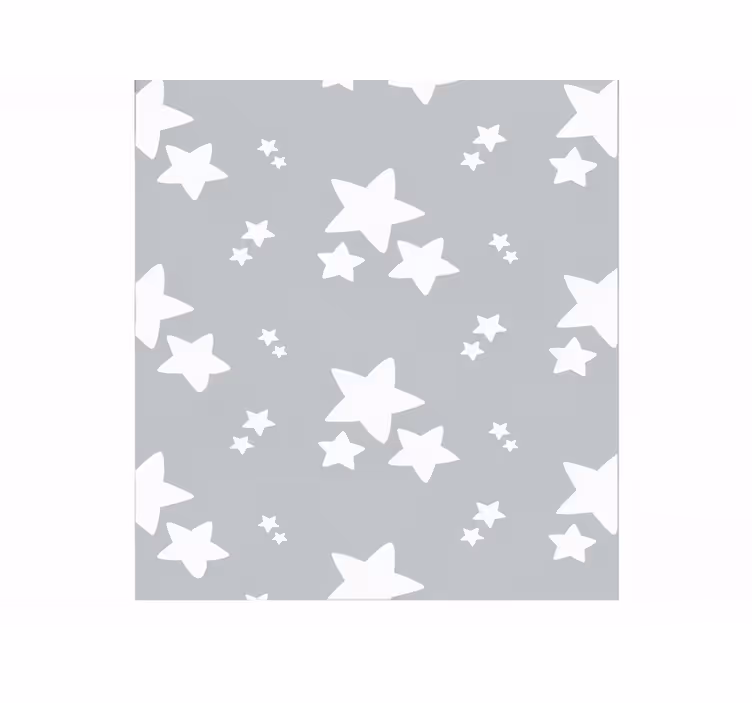 Gray roller blind with simple star pattern - TenStickers