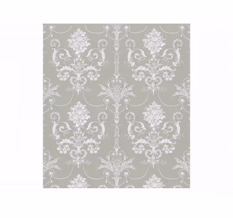 Gray roller blind with regal floral design - TenStickers