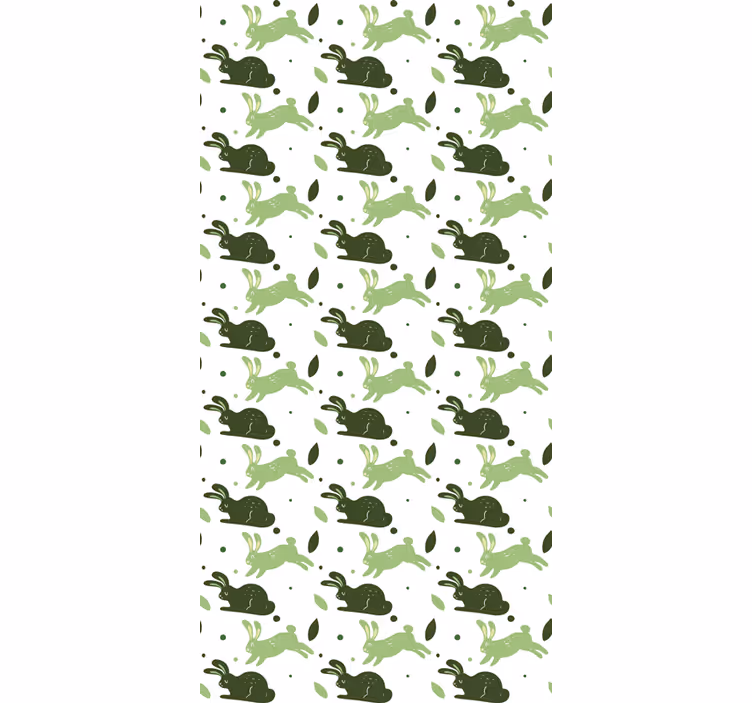 Green rabbits Nordic blind - TenStickers