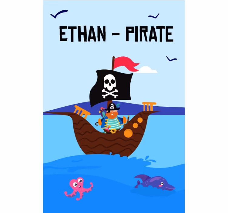 Pirate boat Custom printed window shade - TenStickers