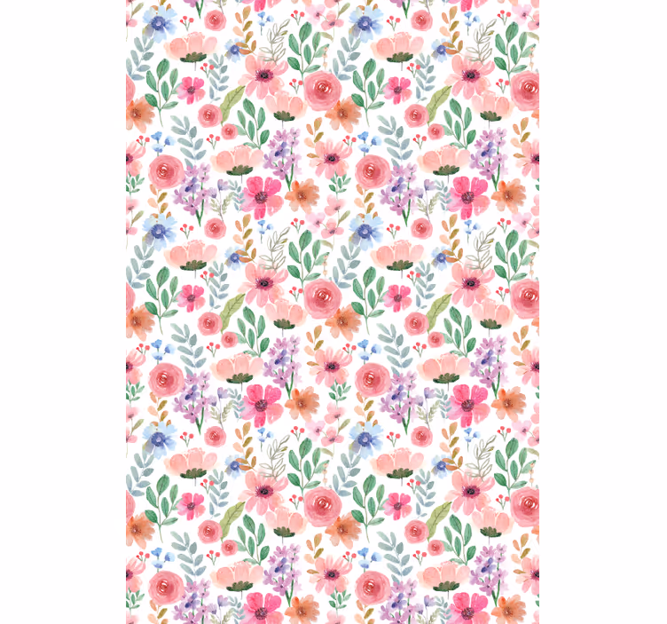Floral Pattern Elegance flowers and plants roller blind - TenStickers