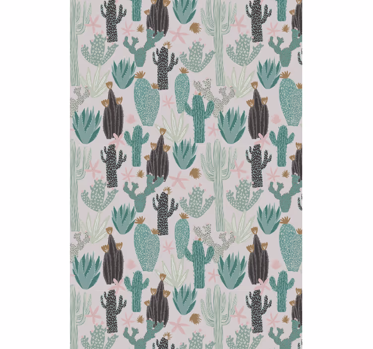 Nordic Cactus pattern blind - TenStickers