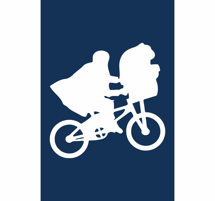 Bicycle Silhouette movie roller blind - TenStickers