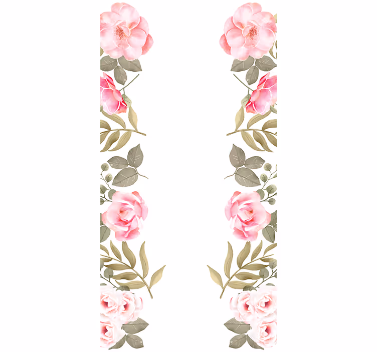 Gentle Blush Roses flowers and plants roller blind - TenStickers