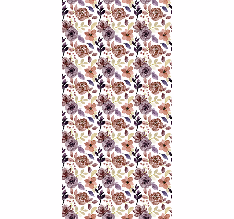 Flower roller blind with rose and floral design - TenStickers