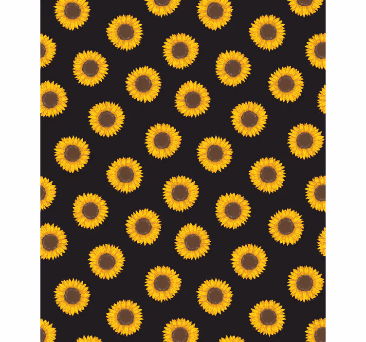 Black and yellow sunflowers flowers and plants roller blind - TenStickers