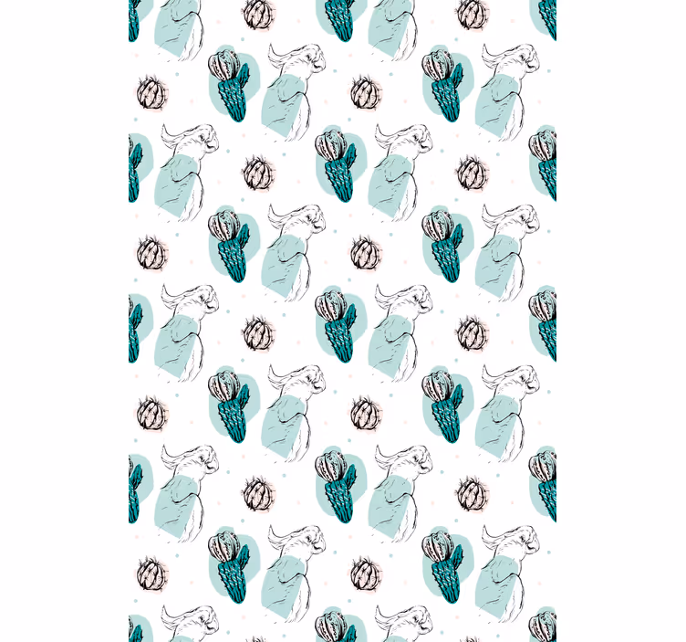 Tropical parrot and cactus pattern blind - TenStickers
