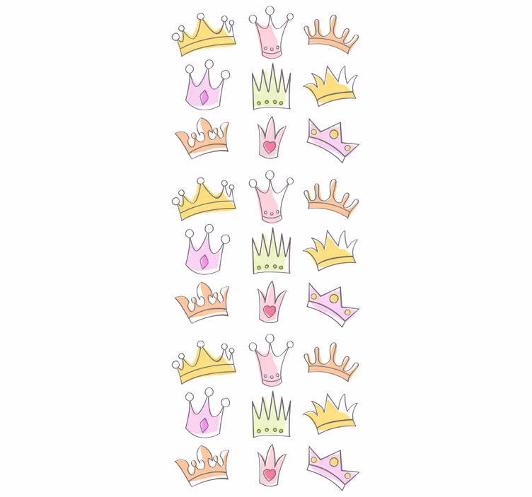 Crown pattern motif children room roller blind - TenStickers