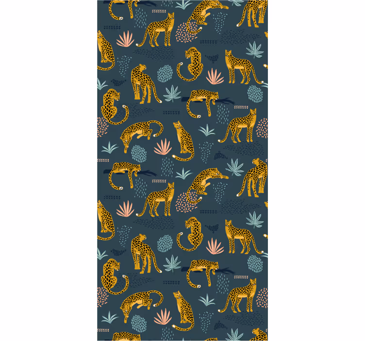 Leopards and plants  Childrens blind - TenStickers