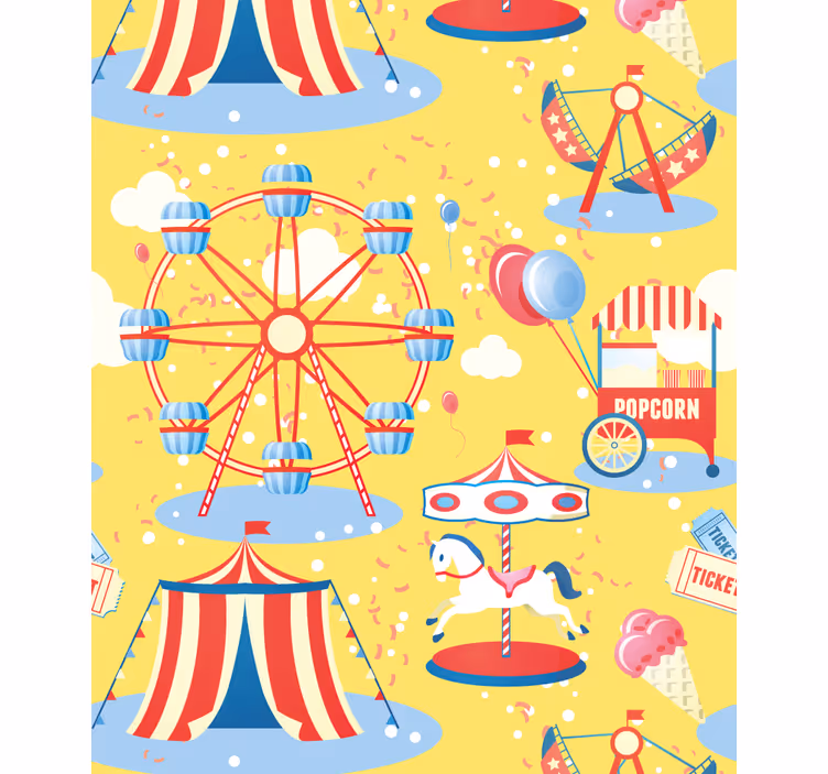 Amusement park horse pattern Childrens blind - TenStickers