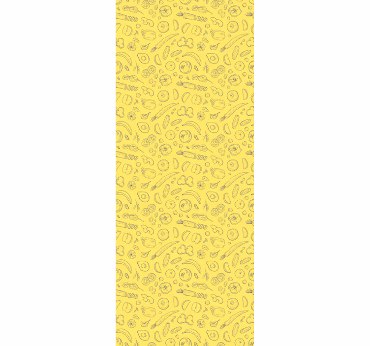 Sketchy fruit pattern kitchen roller blind - TenStickers
