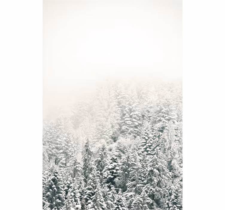 Snow-Covered Pines tree roller blind - TenStickers