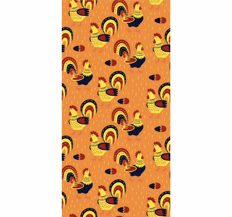 Colorful Roosters Pattern animal roller blind - TenStickers