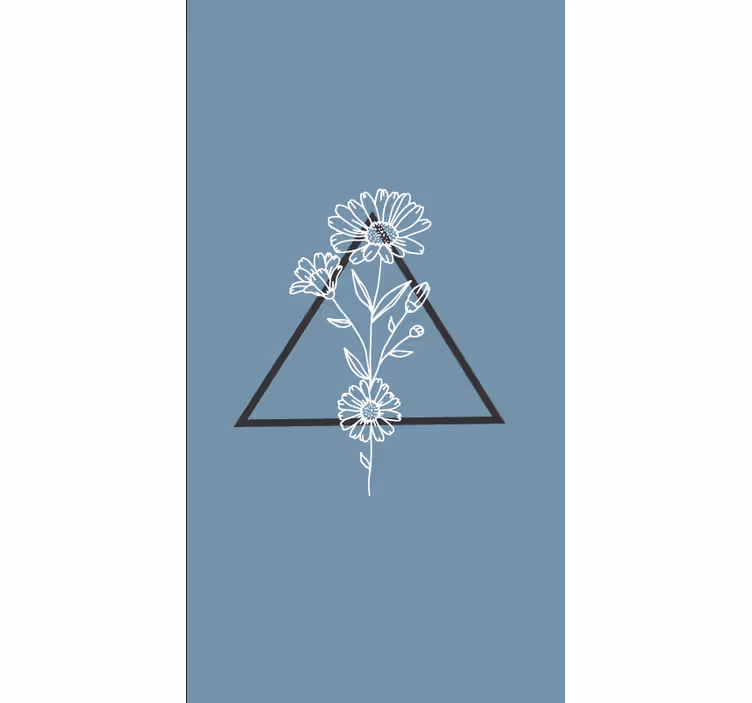 Elegant triangle motif flowers and plants roller blind - TenStickers