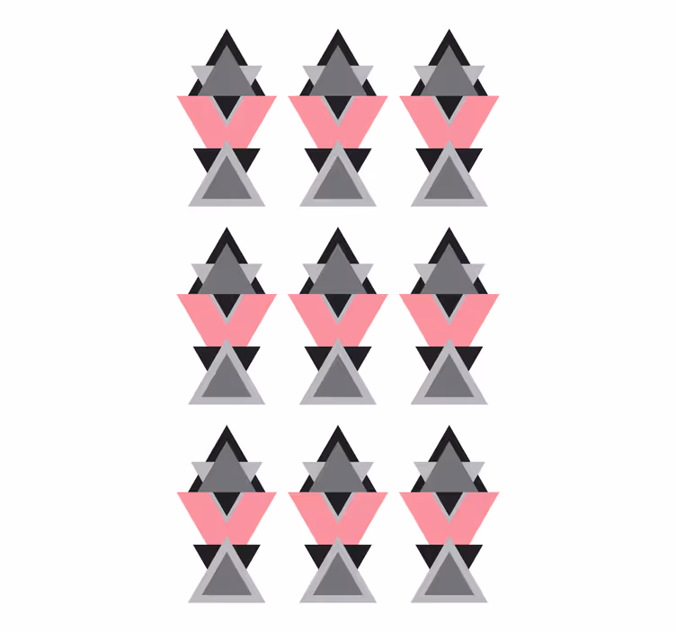 Triangles abstract art Blind painting - TenStickers