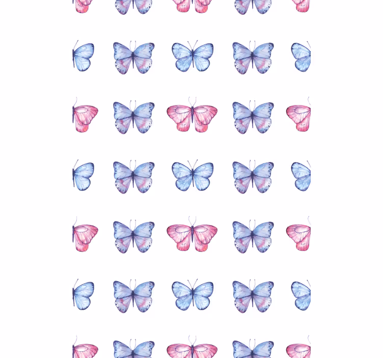 Butterfly roller blind in blue and pink wings - TenStickers