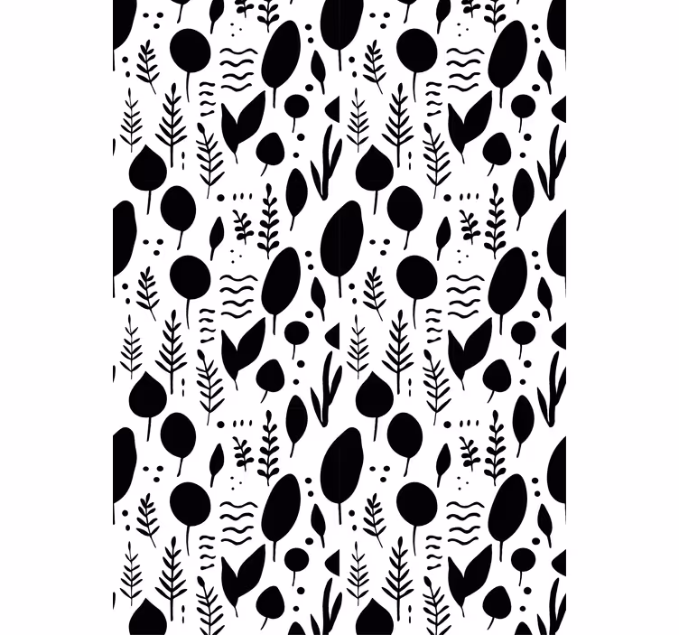 Leaves pattern More flowers and plant blind - TenStickers