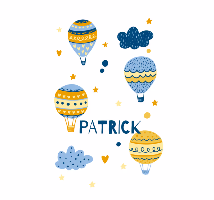 Simple balloons with stars and clouds Blind - TenStickers