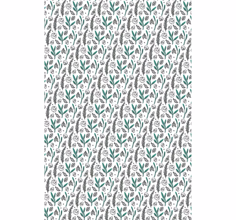Hand drawn mushrooms  Kitchen blind - TenStickers