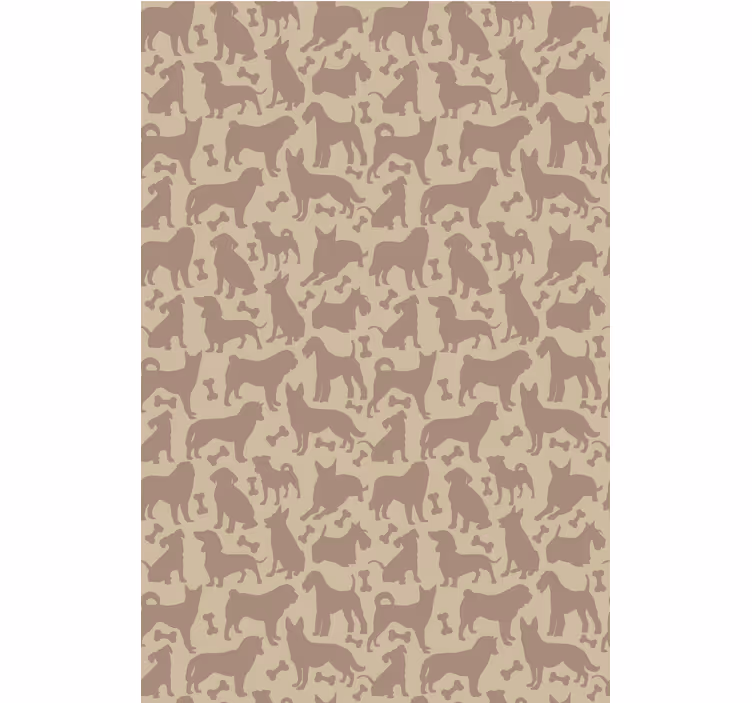 Dog Silhouettes Pattern animal roller blind - TenStickers