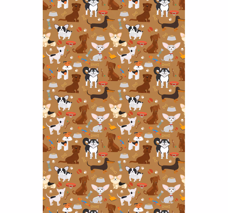 Different cute dogs pattern Childrens blind - TenStickers