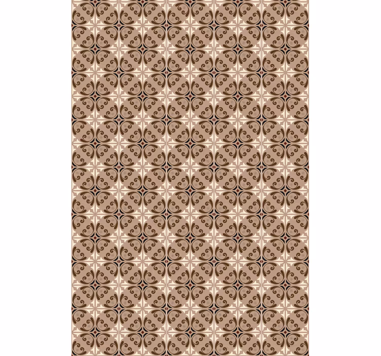 Texture and pattern roller blind in brown geometric design - TenStickers