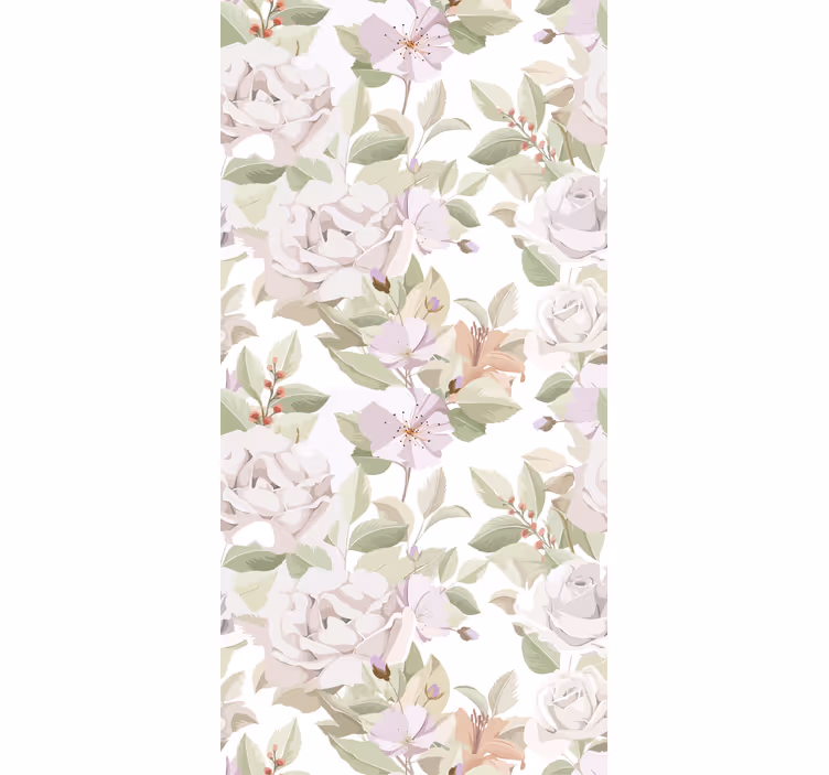 Graceful Botanical Composition flower roller blind - TenStickers