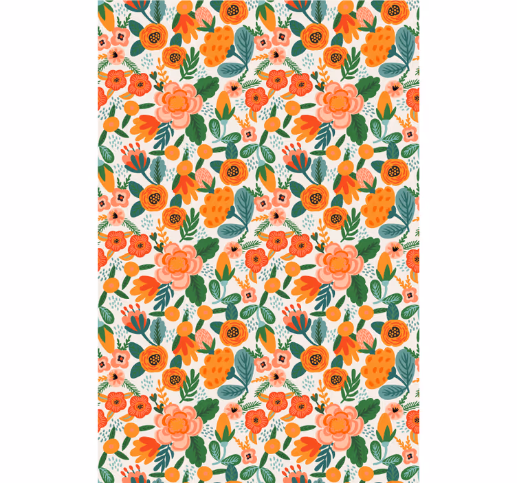 Floral Arrangement Design flowers and plants roller blind - TenStickers