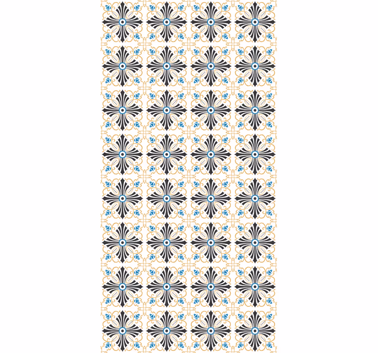 Graceful botanical motif kitchen roller blind - TenStickers