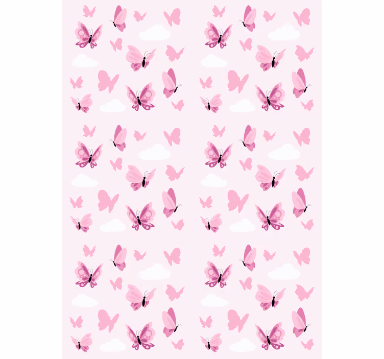 Minimalistic flying butterflies Childrens blind - TenStickers