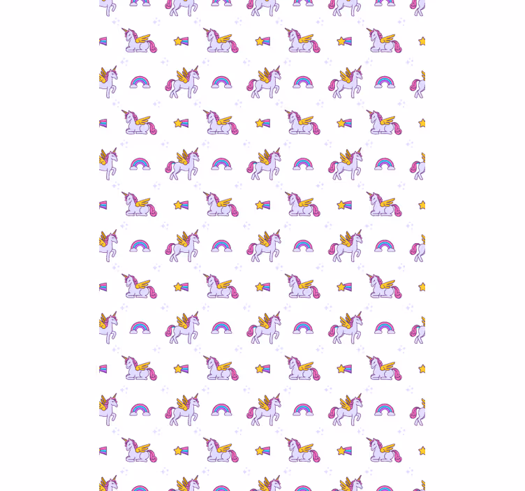 Pink pastel unicorns with wings Blind painting - TenStickers
