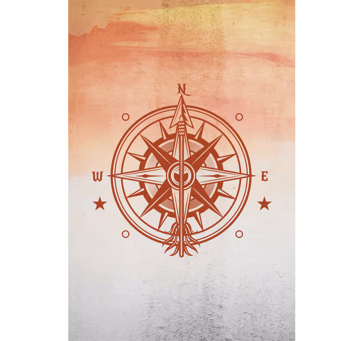 Compass Navigation world map roller blind - TenStickers