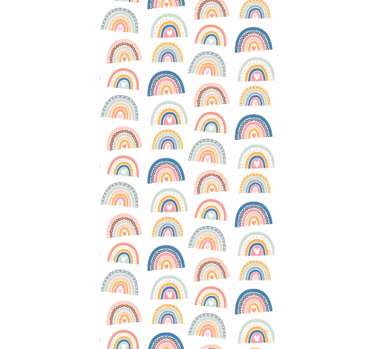 Colorful heart rainbows children room roller blind - TenStickers